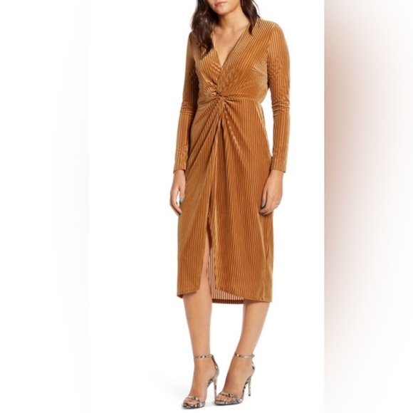 All in Favor Dresses & Skirts - NWT All in Favor Velvet Midi Dress